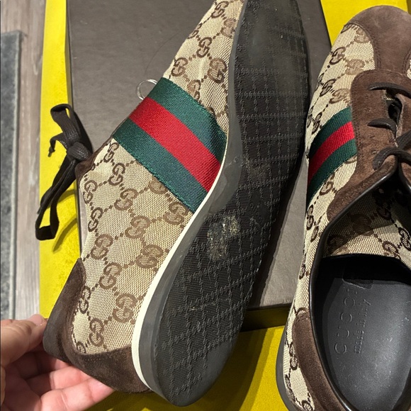 Authentic used Gucci Beige and Brown Men's Shoes. - Picture 14 of 14